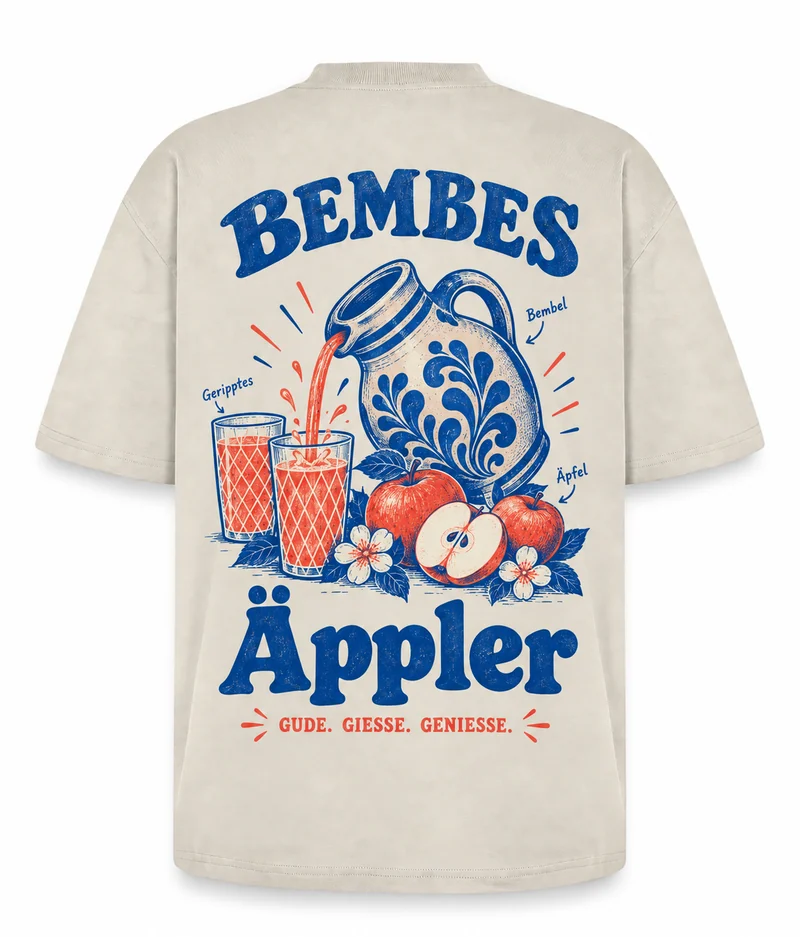 Äppler – Oversized Bio-T-Shirt, Rückseite