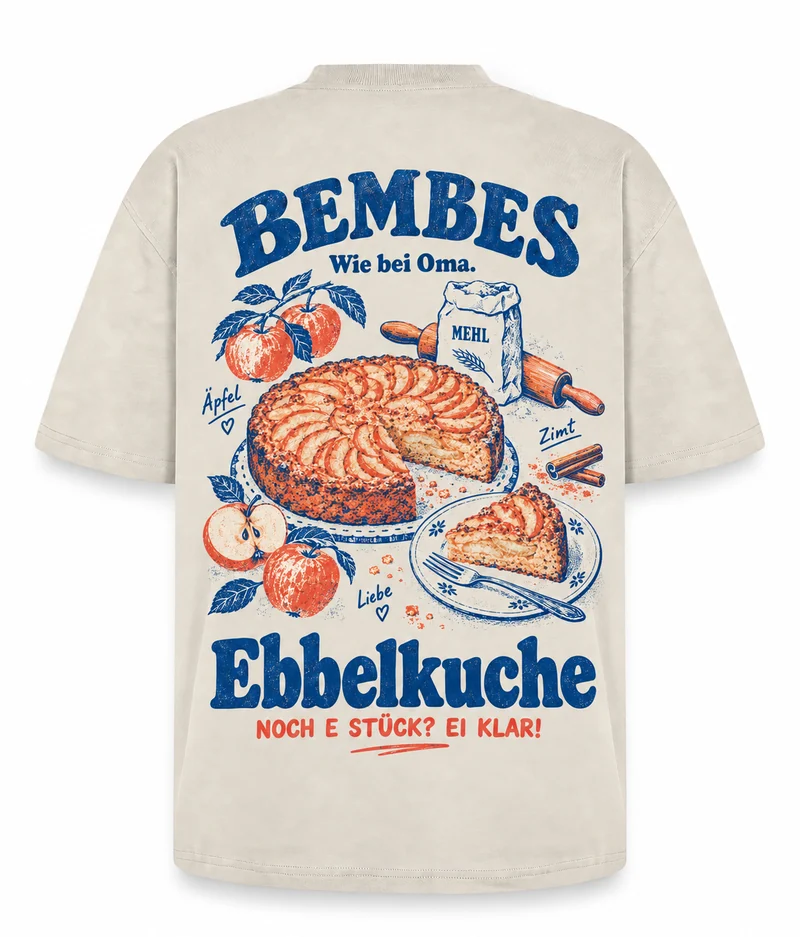 Ebbelkuche – Oversized Bio-T-Shirt, Rückseite