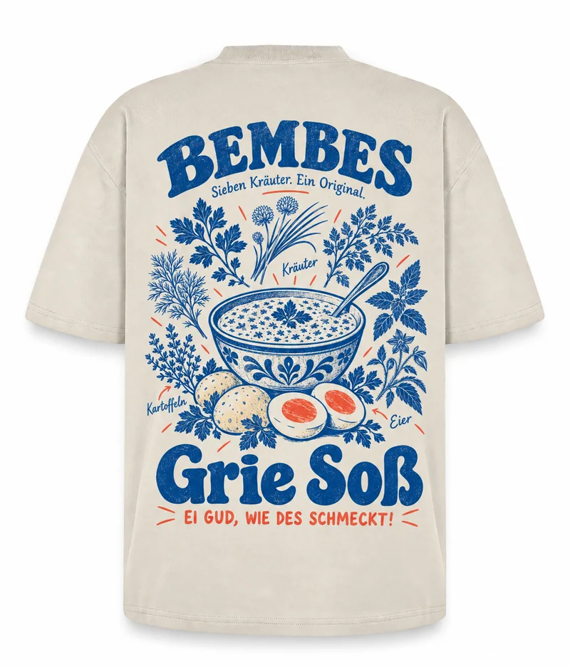 Grie Soß – Oversized Bio-T-Shirt, Rückseite