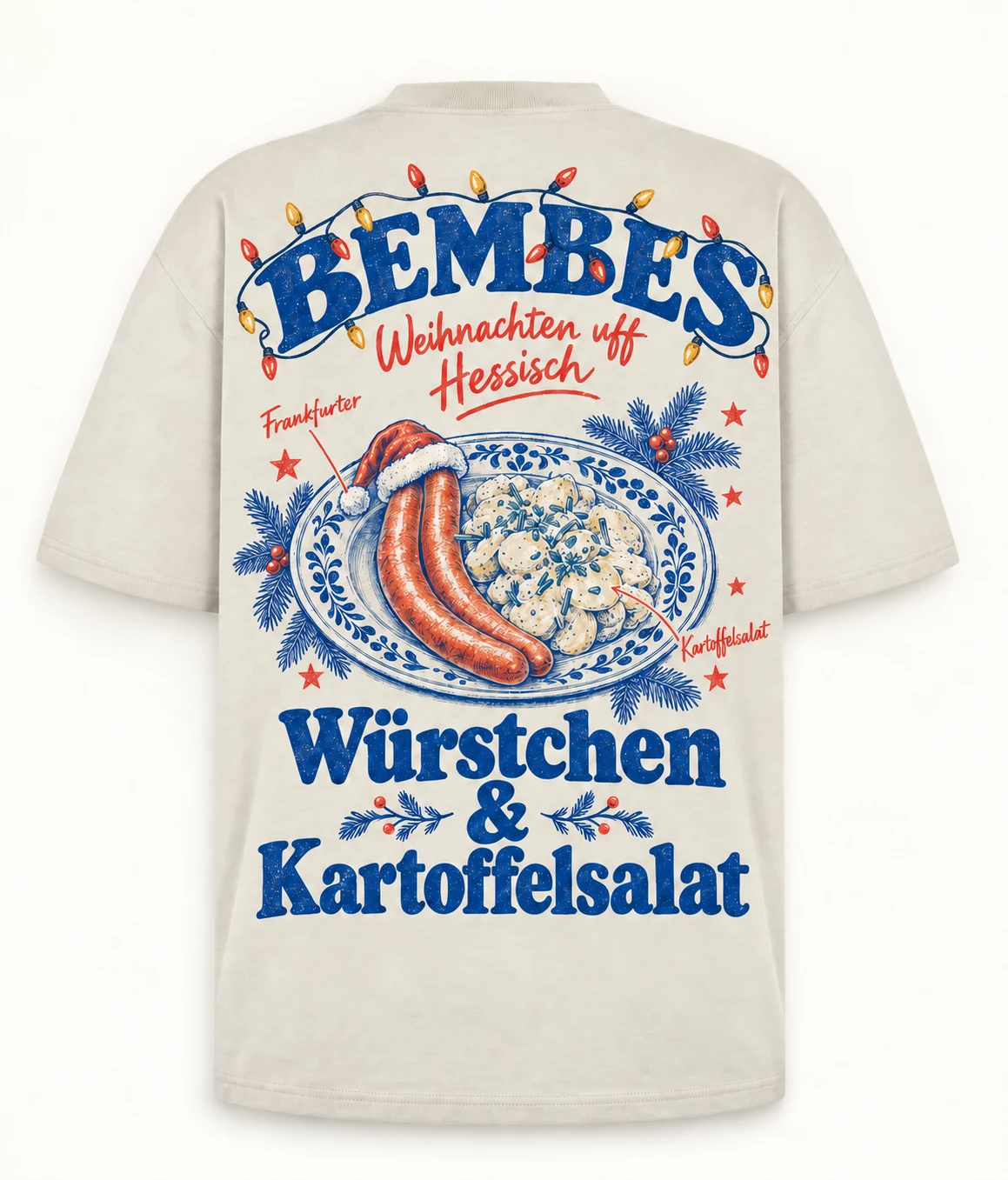 Weihnachten uff Hessisch – Rückseite mit Weihnachtsmotiv
